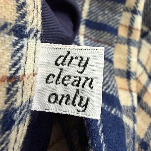 VTG Pendleton 100 % Virgin Wool Plaid Skirt 9/10 Blue Tan A-Line Midi USA Preppy - Picture 12 of 12